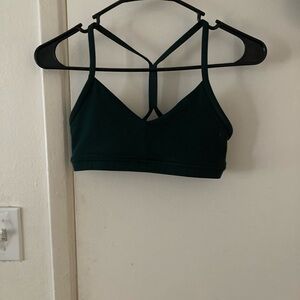 Fleo Green Sports Bra Strappy Cross-Back